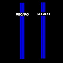 유니버설 자동차 스타일링 레카로 레이싱 차량 좌석 스티커 인테리어 스트라이프 데칼 비닐 필름 랩 키트, 03 blue_01 100x7.5cm