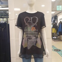 블루페페 부평점 쉬폰 레리어드 티셔츠 컬러 배색감으로 간절기 인어로도 좋아요