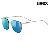 UVEX 우벡스 lgl38 스포츠 패션 선글라스, 무광실버/미러블루