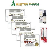 호주 네이쳐스탑 폴리코사놀 플러스 20mg 30정 (3팩이상 구매시 프로폴리스 스프레이 치약 선물), 5팩+프로폴리스스프레이&치약, 30캡슐