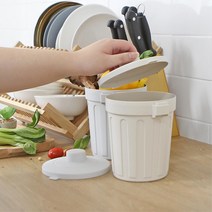 신혼집 밀폐형 미니 음식물 쓰레기통 쓰레기보관통 잔반통 음식물통 음식물쓰레기함