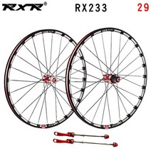 자전거 초경량 휠 휠셋 카본 마빅 타이어 로드 바퀴 MTB rxr 산악 오프로드 mtb 탄소 26 27.5 29 인치 rx233 디스크 브레이크 5 7-11s 쓰루 액슬qr, 29 레드 100x135mm