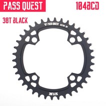 PASS QUEST 04BCD MTB 산악 자전거 좁은 와이드 체인 링 스프로킷 32T 36T 40T 42T 46T 48T 크랭크셋 치아 플레이트 부품, BLACK 38T