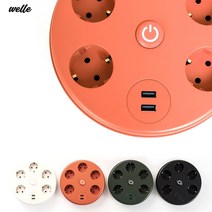 벨레 PLUG5/디자인 멀티탭/5구/USB충전/국내제작, 벨레 PLUG5-WM-P565W(블랙)(1.8M)