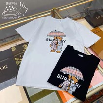 신훙 여름 루즈핏 남여공용 커플룩 캐릭터 레터링 프린트 라운드 반팔 티셔츠3003