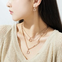 노이드비 써지컬스틸 굵은체인CD 레이어드목걸이