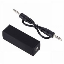 차량용 스피커 Grwibeou 3.5mm aux 오디오 노이즈 필터 접지 루프 노이즈 아이솔레이터 자동차 스테레오 오디오 시스템 홈 스테레오 라인 제거, 검은색