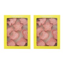 Mian Xiao Xin 비스킷 몰드 DIY 3D 입체 홈베이킹 도구 아이싱 쿠키스탬프 8종 세트, 2개, 해양 동물