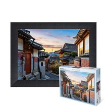 퍼즐피플 북촌 1000피스 랜드마크 풍경 직소퍼즐, 액자포함(우드블랙), 1000p
