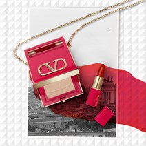 발렌티노 뷰티 고-클러치 + 로쏘 미니 립스틱 2종세트, 01 베리 라이트 + 111A 언드레스드 벨벳