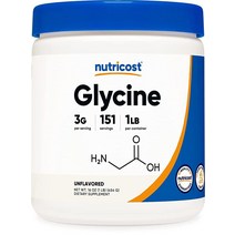 Nutricost Glycine 글리신 Powder 1lb - 비 GMO 글루텐 프리, free