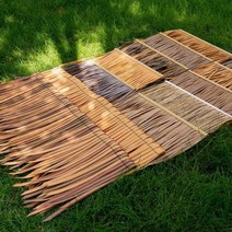 플라스틱 인조볏짚 지푸라기 지붕 초가집 장식 소품, 갈색 100x50cm