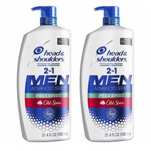 헤드앤숄더 2in1 맨 올드 스파이스 퓨어 스포츠 댄드러프 비듬 샴푸 930ml 2개