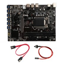 B250C BTC 마더 보드 SATA 케이블 + 스위치 케이블 12xpcie to USB3.0 GPU 슬롯 LGA1151 지원 DDR4 DIMM RAM 지원, 보여진 바와 같이, 하나