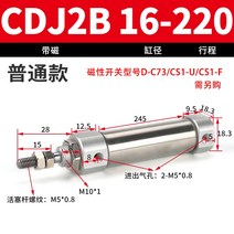 에어실린더 환형 공압실린더 모든규격 공압밸브 소형 스테인리스 스틸 미니, cdj2b16-220 공통