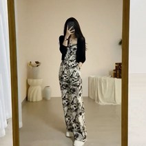 나들이룩 베이직 멜빵 딱붙는 휴양지 심플 썸머 시원한 가을 여성점프수트 비치웨어