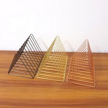 삼각프레임 미니데스크 철재채꽂이 간이책꽂이 잡지 LP 태블릿 책상정리정돈 골드 로즈골드 메탈블랙 책꽂이