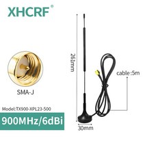 LoRa WiFi 장거리 안테나 무선 모듈 RP SMA 수 헬륨 광부 실내 은 SWR 868 MHz 95, Cable Length 5m