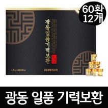 광동 녹용 홍삼 일품기력보환 개별포장 쇼핑백 제공, 12개, 60환