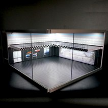 1/64 LED조명 자동차 2층 주차장 배경 다이캐스트 디오라마 쇼케이스 디스플레이 쇼룸