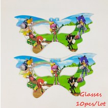 New Cartoon Sonic Party Supplies Boys Birthday Disposable Tableware Set Paper Plate Cup Napkins Baby, 21 mask 10pcs