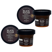 스킨푸드 블랙슈가 퍼펙트 에센셜 스크럽 2X 210g 1+1 블랙슈가와 청주를 담아 피부를 매끈하게 케어!, 2개