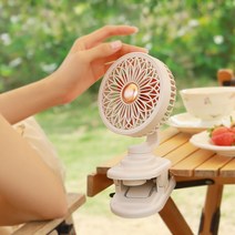 그린노마드몰 집게형 회전 저소음 유모차 선풍기, 더블 럭키(그린)