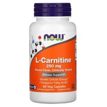 나우 Foods L-Carnitine 250mg 베지캡슐 60정, 60 카운트