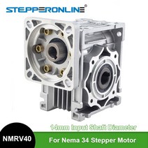 웜기어 감속기 모터 STEPPERONLINE-웜 기어 박스 NMRV040 감속기 입력 14mm 출력 5:1 Nema 34 모터에 적합, 04 Ratio 20 to 1_01 NMRV40