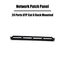 네트워크 부품 24포트 utp cat 6 패치 패널 네트워킹 rj45 Fluke 랙 암, 한개옵션1, 한개옵션0
