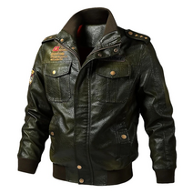 남성 가죽재킷 자켓 점퍼 오토바이 pu 스탠딩 칼라 ropa de hombre 36