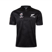 2019 월드컵 뉴질랜드 올 블랙팀 홈 및 어웨이 럭비 올리브 유니폼 NRL Rugby jerseys, 블랙 홈