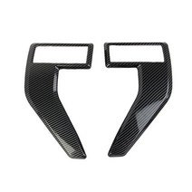 2탄소 섬유 블랙/크롬 자동차 앞 펜더 사이드 벤트 커버 ABS 보호 액세서리 포드 F150, 01 Carbon Fiber Black
