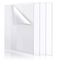 YSTIME 20.3 x 30.5cm(8 x 12인치) 투명 아크릴 시트 플렉시 글라스 플라스틱 시트 공예용 투명 아크릴 보드 공예 창문 프레임 DIY 디스플레이 프로젝트용, 8