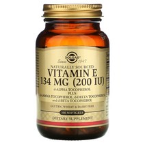 solga 솔가 Naturally Sourced vitamin E 비타민E 이 134 mg (200 IU) 100 연질캡슐, 200 IU, 100 Count