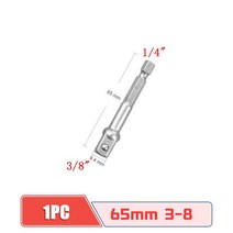잔가지 구굴기 3Pcs 14 38 12 quot;육각 파워 드릴 비트 드라이버 소켓 세트 어댑터 렌치 슬리브 연장 바, 05 65mm 3-8