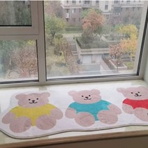 곰돌이 침실 아이방 푹신한 러그 워셔블 데코 매트