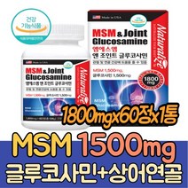 msm 글루코사민 조인트 엠에스엠 joint 1500mg 1통 관절 연골 건강 초록입홍합 상어연골 관절에좋은음식