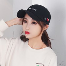 봄 페도라 여성 스트리트 패션 자수 하트 레터링 야구모자 남성 커플 가을 썬캡