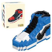 NBA 농구 블록 diy 미니 빌딩 소년 스포츠 신발 스니커즈 모델 anime buliding bricks toys assembly for blocks toy kids, 7-상자가있는 1pcs