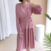 요시아나 [만원의행복] [당일발송] 셔링 2줄 끈장식 원피스 -2컬러