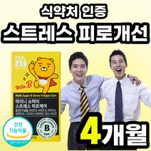 홍경천 로사빈 테아닌 식약청 인정 인증 먹기쉬운 스트레스 관리 골드 프리미엄 세트 영양재 에너지 직장인 건강 건강기능 식품 여성 알파 비타민 40대 제약회사 피로 식약처, 60정 x 4개 (4개월분)