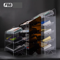 3단 키보드 디스플레이 아크릴 기계식키보드 키캡 랙, 투명  5단