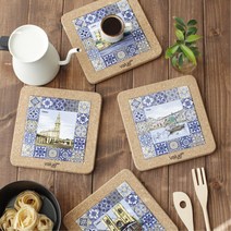 타일 냄비 받침대 도자기 주방템 유럽풍 예쁜냄비받침 주방용품, 포르투갈