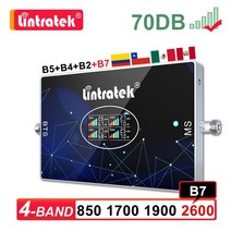 중계기Lintratek-4 4 밴드 850 1700 2600 2G 3G 4G 셀룰러 증폭기 B5 B4 B2 AWS LTE B7 2600MHZ 모바일 신, 02 미국 플러그