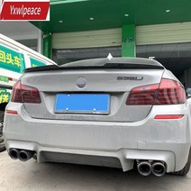 bmw 5 시리즈 f10 스포일러 2010-2017 abs 플라스틱 소재 m4 스타일 후면 트렁크 립 스포츠 액세서리 바디 키트, 탄소 섬유 모양