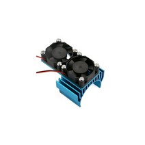 RC모터마운트 모터 추천540 3650 내경 36mm 모터 방열판 커버 냉각 팬 포함 RC 부품 HSP 용 브러시리스 알, 07 Dual Fan Blue