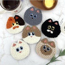 펀치니들 티 코스터 컵받침 만들기 펀칭니들 diy 세트 패키지, 쿼카