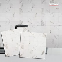 노루 하우홈 메탈 붙이는 접착식 타일 블럭시트, 화이트마블