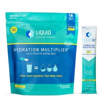 Liquid IV CTT 전해질 보충 멀티비타민 영양 음료 보충제 레몬 라임맛 16개입, 1개, 기본